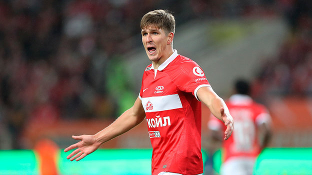 Александр Соболев. Форвард «Спартака» Александр Соболев.