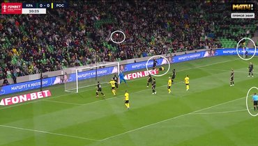 Скриншот трансляции матча «Краснодар» — «Ростов».