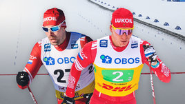 Лыжники Сергей Устюгов и Александр Большунов.