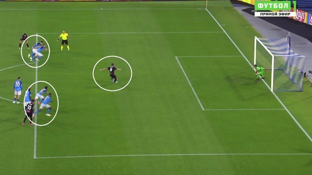 Момент удара Оливье Жиру.