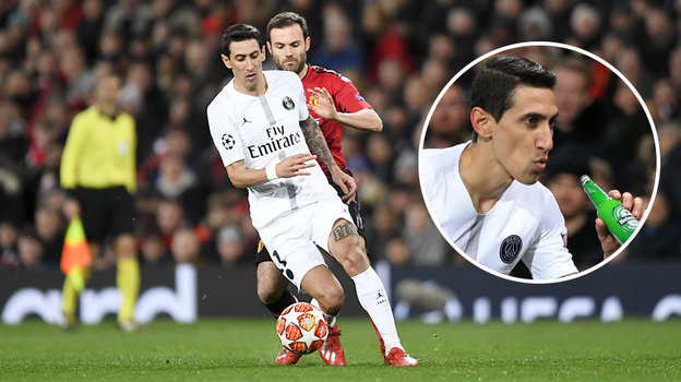 Анхель Ди Мария в матче «МЮ и «ПСЖ». Анхель Ди Мария в матче «МЮ и «ПСЖ».