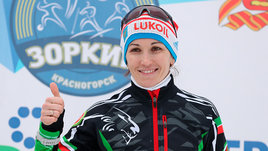 Лыжница Анастасия Доценко.