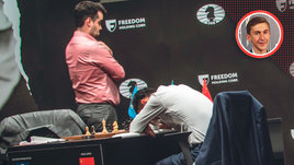 Шахматисты Ян Непомнящий и Дин Лижэнь.