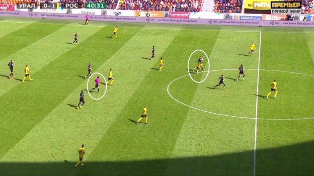 Эпизод в матче 24-го тура РПЛ «Урал» — «Ростов».