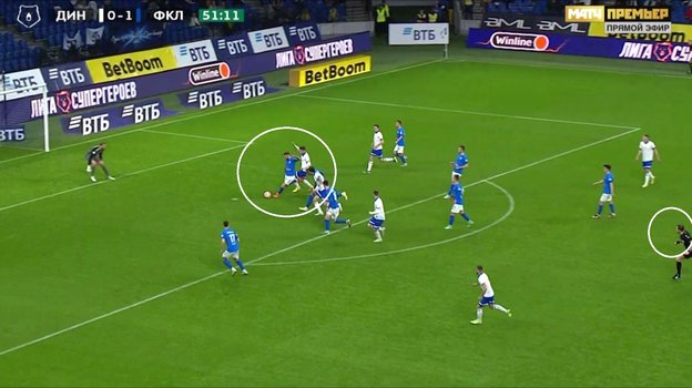 Эпизод матча «Динамо» — «Факел».