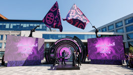 Площадка церемонии запуска индикатора обратного отсчета «Игр Будущего».