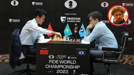 Шахматисты Дин Лижэнь и Ян Непомнящий