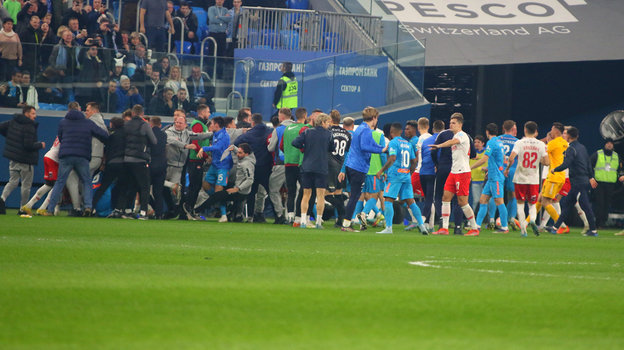 Драка в матче «Зенит» — «Спартак». Драка в матче «Зенит» — «Спартак»