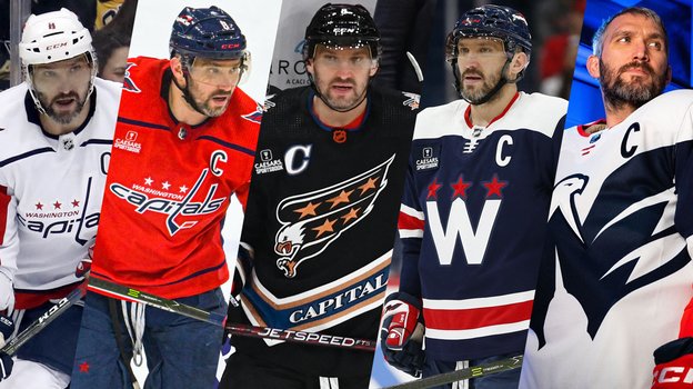 Хоккеист Александр Овечкин в форме «Вашингтона»