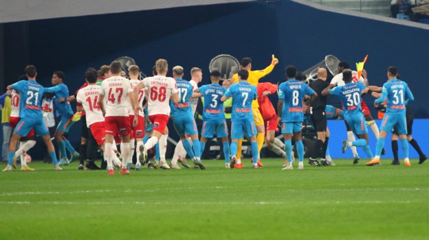 Драка между игроками «Спартака» и «Зенита». Драка между игроками «Спартака» и «Зенита»