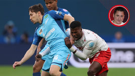 Далер Кузяев и Кейта Бальде в матче «Зенит» — «Спартак»