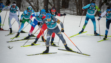 Мужской масс-старт на чемпионате России.