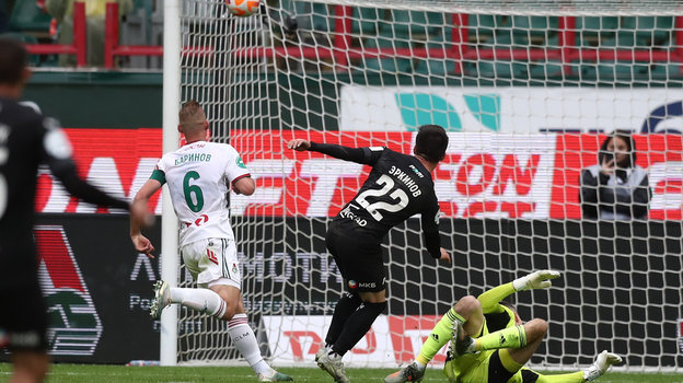 Мяч попадает в перекладину ворот