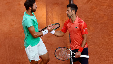 Карен Хачанов и Новак Джокович.