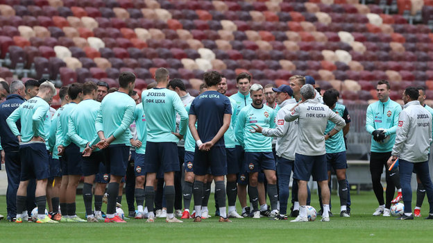 Предматчевая тренировка ЦСКА. Предматчевая тренировка ЦСКА