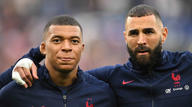 Килиан Мбаппе и Карим Бензема.