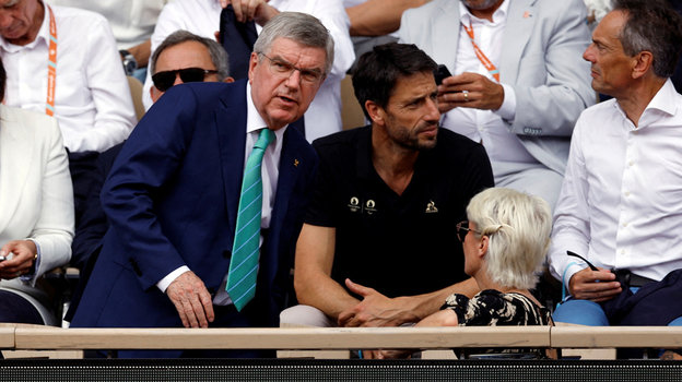 Томас Бах и Председатель Организационного комитета по проведению Олимпиады в Париже Тони Эстанге. Президент МОК Томас Бах и и Председатель Организационного комитета по проведению Олимпиады в Париже Тони Эстанге.