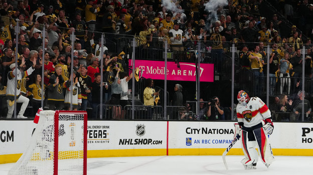 Сергей Бобровский в пятом матче финала «Вегас» - «Флорида» (9:3) в Парадайсе 13 июня.