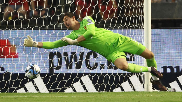 Голкипер сборной Бельгии Тибо Куртуа.