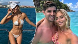 Футболист Тибо Куртуа и его невеста Мишель Герциг