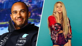 Гонщик Льюис Хэмилтон и певица Шакира.