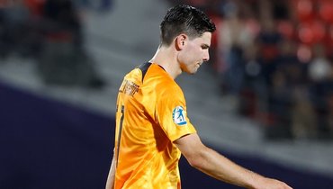 Юрген Эккеленкамп (Нидерланды) в матче против Бельгии.