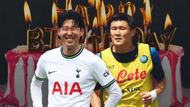 Корейские футболисты Сон Хын Мин и Ким Мин Чжэ.