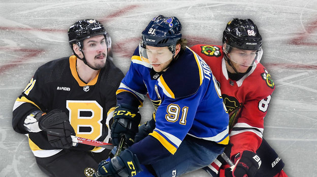 Хоккеисты Дмитрий Орлов, Владимир Тарасенко, Патрик Кейн.