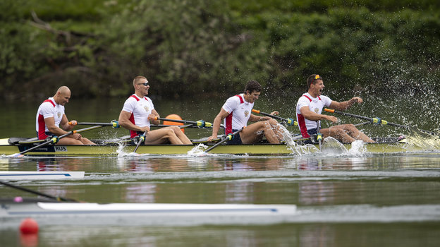 Никита Моргачев, Артем Косов, Николай Пименов и Павел Сорин. Гребцы Никита Моргачев, Артем Косов, Николай Пименов и Павел Сорин