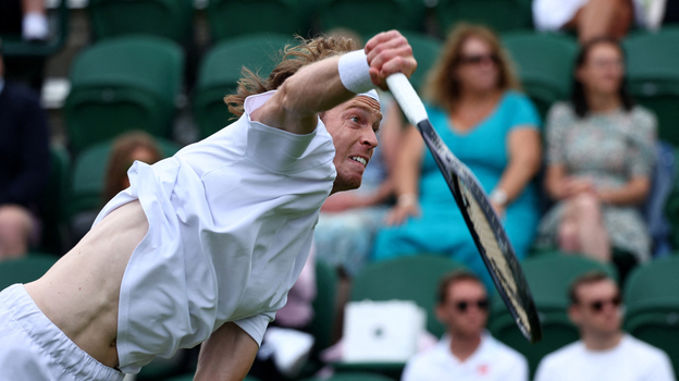 Теннисист Андрей Рублев на Уимблдоне.