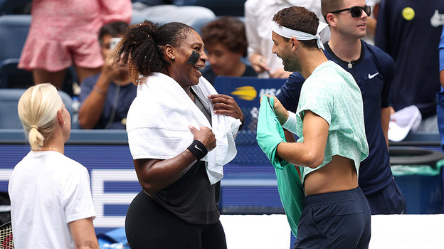 Серена Уильямс и Григор Димитров. Теннисисты Серена Уильямс и Григор Димитров.