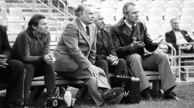 Константин Бесков, Савелий Мышалов и Валерий Лобановский. Константин Бесков, Савелий Мышалов и Валерий Лобановский