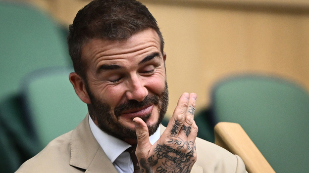 Футболист Дэвид Бекхэм.