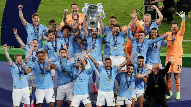 «Манчестер Сити» - победитель Лиги чепионов-2022/23. Футболисты «Манчестер Сити» с кубком Лиги чемпионов