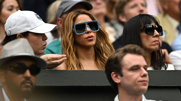 Певица Шакира на теннисном матче