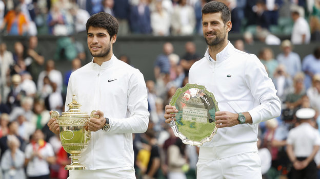 Карлос Алькарас и Новак Джокович.