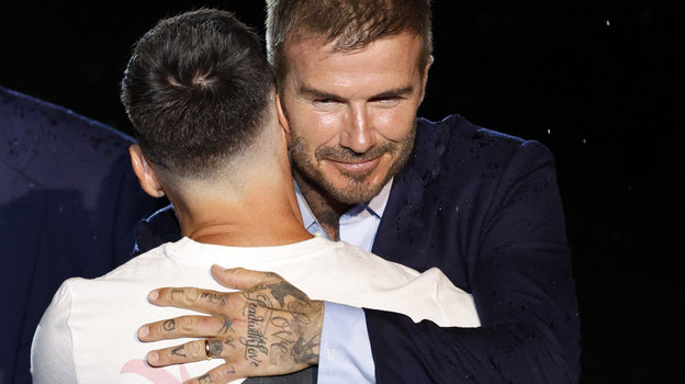 Лионель Месси и Дэвид Бекхэм