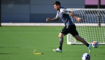 Лионель Месси на тренировке «Интер Майами».