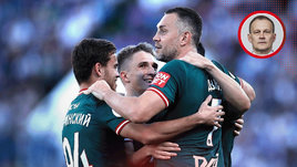 Радость футболистов «Локомотива»