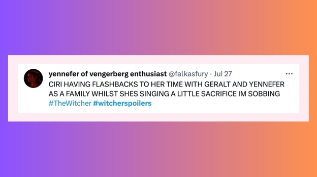 ЦИРИ ВСПОМИНАЕТ ВРЕМЯ, ПРОВЕДЕННОЕ С ГЕРАЛЬТОМ И ЙЕННИФЕР КАК С СЕМЬЕЙ, ПОКА ОНА ПОЕТ LITTLE SACRIFICE, Я РЫДАЮ. ЦИРИ ВСПОМИНАЕТ ВРЕМЯ, ПРОВЕДЕННОЕ С ГЕРАЛЬТОМ И ЙЕННИФЕР КАК С СЕМЬЕЙ, ПОКА ОНА ПОЕТ LITTLE SACRIFICE, Я РЫДАЮ