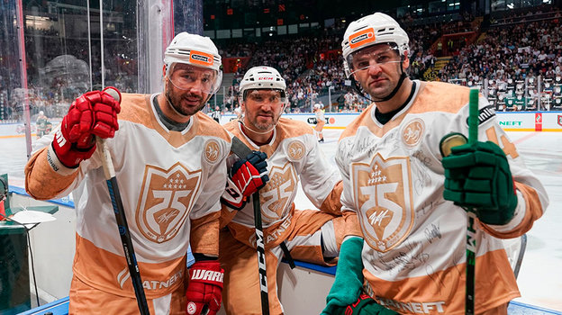 Илья Ковальчук, Александр Овечкин и Александр Радулов.