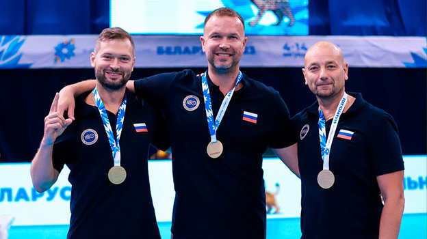 Мужская команда России - победитель II Игр стран СНГ в соревнованиях по волейболу.