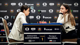 Шахматистки Александра Горячкина и Нургюл Салимова