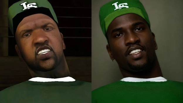 Персонажи GTA: San Andreas глазами нейросети.