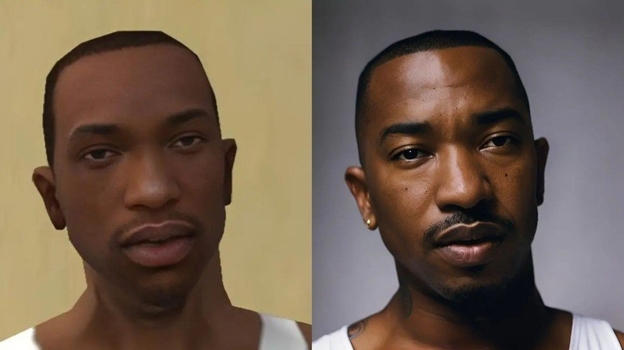 Персонажи GTA: San Andreas глазами нейросети.