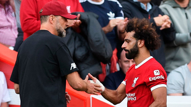 Юрген Клопп и Мохамед Салах.