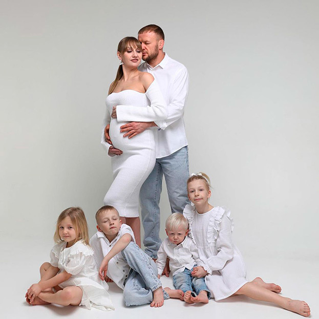 Александр Шлеменко с семьей.