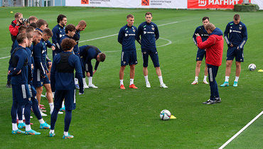Тренировка сборной России.