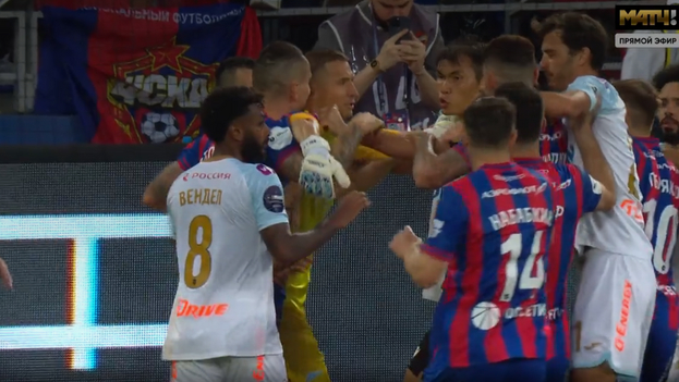 Потасовка в матче ЦСКА — «Зенит».