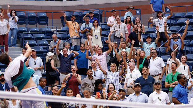 Болельщики на матче Даниила Медведева и Андрея Рублева.